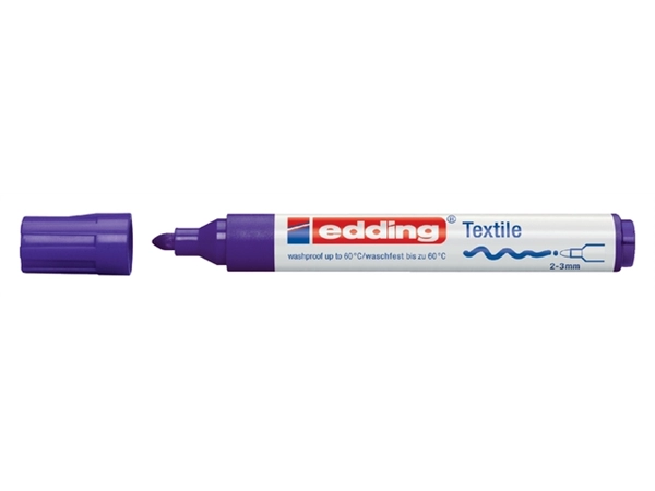 Een Viltstift edding 4500 textiel rond 2-3mm violet koop je bij VHK Kantoorartikelen