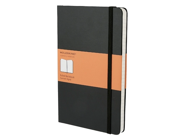 Een Notitieboek Moleskine large 130x210mm lijn hard cover zwart koop je bij VHK Kantoorartikelen