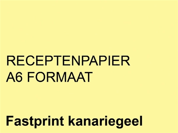 Een Receptpapier Fastprint A6 80gr kanariegeel 2000 vel koop je bij Hoekmankantoorartikelen.nl