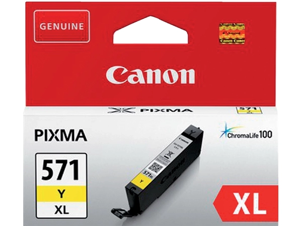 Een Inktcartridge Canon CLI-571XL geel koop je bij Continu Kantoor