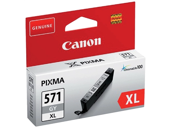 Een Inktcartridge Canon CLI-571XL grijs koop je bij VHK Kantoorartikelen