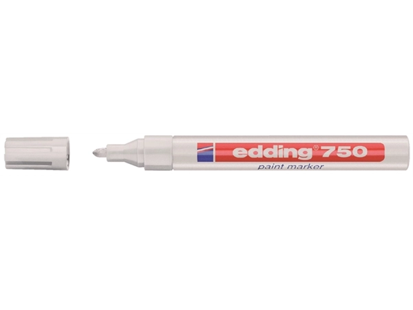 Een Viltstift edding 750 lakmarker rond 2-4mm wit koop je bij Continu Kantoor