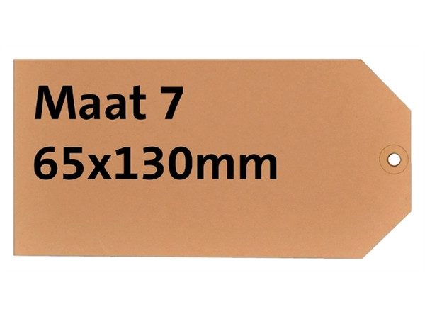 Een Label karton nr7 200gr 65x130mm chamois 1000 stuks koop je bij Continu Kantoor