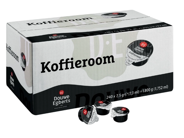 Een Koffiemelkcups Douwe Egberts halfroom 240x7.5gr koop je bij Continu Kantoor