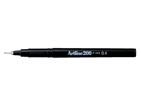 Een Fineliner Artline 200 rond fijn zwart koop je bij VHK Kantoorartikelen