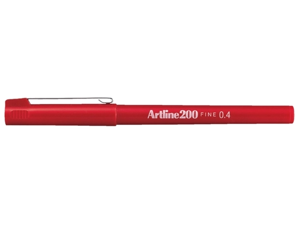 Een Fineliner Artline 200 rond fijn rood koop je bij VHK Kantoorartikelen