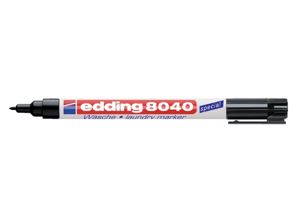 Een Viltstift edding 8040 wasgoed rond 1mm zwart koop je bij Continu Kantoor