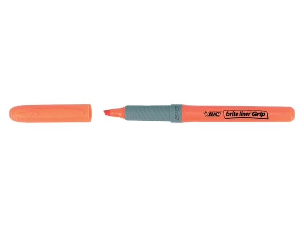 Een Markeerstift Bic brite liner grip oranje koop je bij VHK Kantoorartikelen