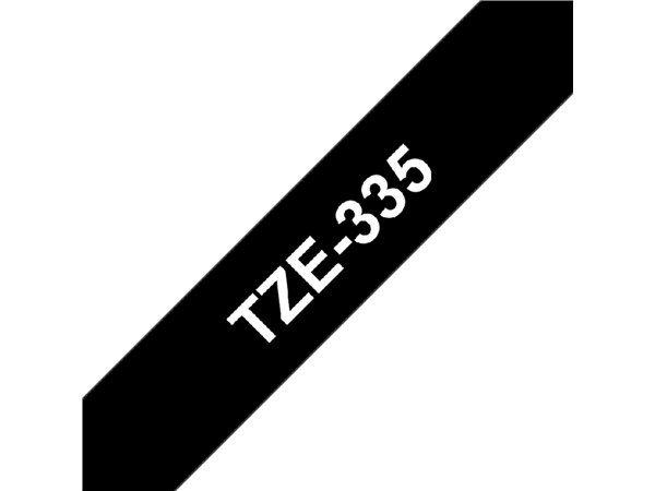 Een Labeltape Brother P-touch TZe-335 standaard 12mm wit op zwart koop je bij Continu Kantoor