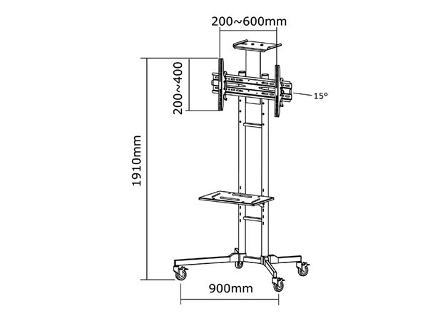 Een Monitormeubel Neomounts M1700E 32-55" zwart koop je bij Continu Kantoor