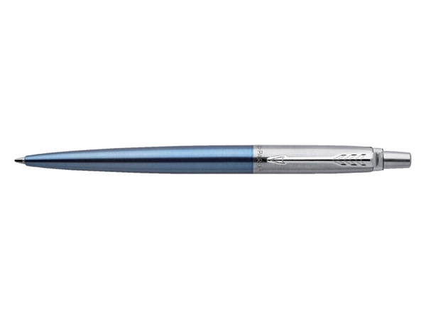 Een Balpen Parker Jotter Waterloo blue CT medium blister à 1 stuk koop je bij VHK Kantoorartikelen