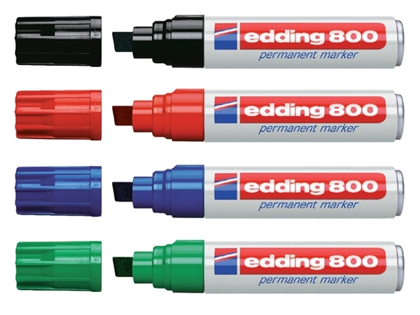 Een Viltstift edding 800 schuin 4-12mm blauw koop je bij VHK Kantoorartikelen