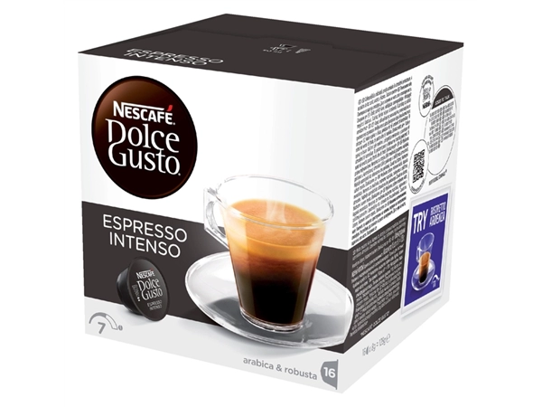 Een Koffiecups Dolce Gusto Espresso Intenso 16 stuks koop je bij VHK Kantoorartikelen