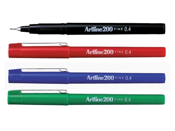 Een Fineliner Artline 200 rond fijn blauw koop je bij Continu Kantoor