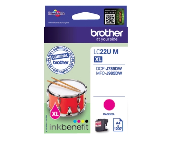 Een Inktcartridge Brother LC-22UM rood koop je bij VHK Kantoorartikelen