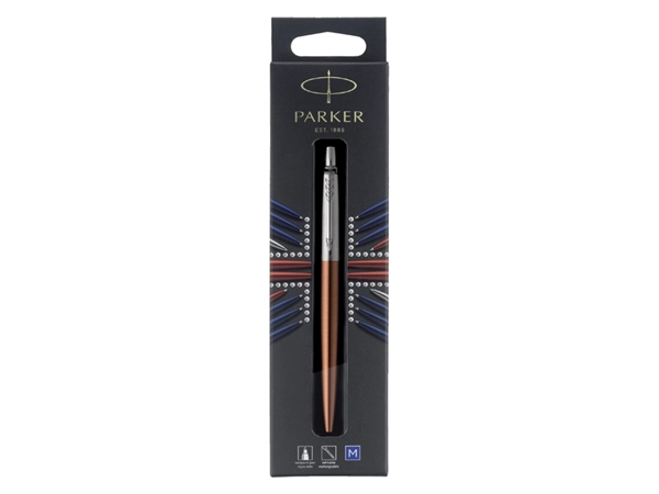 Een Balpen Parker Jotter Chelsea orange CT medium blister à 1 stuk koop je bij Continu Kantoor