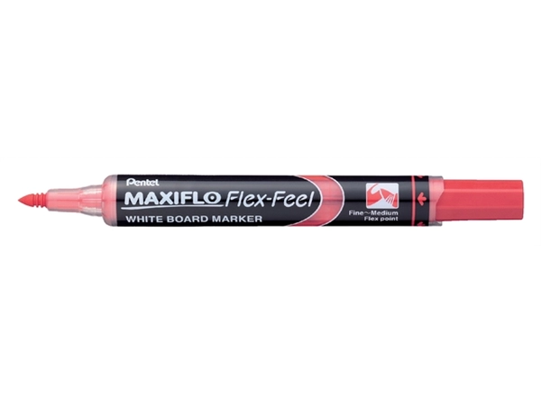 Een Viltstift Pentel MWL5SBF Maxiflo whiteboard rond 1.5-4.5mm rood koop je bij Hoekmankantoorartikelen.nl