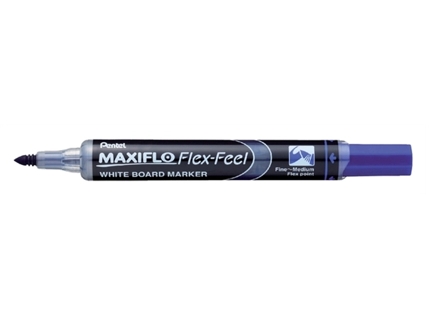 Een Viltstift Pentel MWL5SBF Maxiflo whiteboard rond 1.5-4.5mm blauw koop je bij Hoekmankantoorartikelen.nl