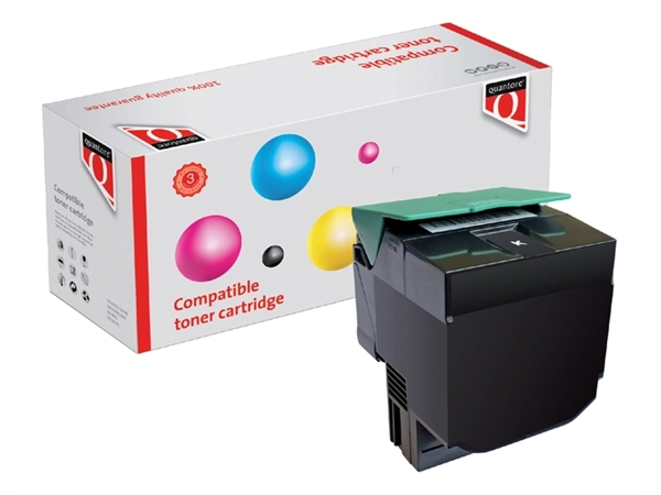 Een Tonercartridge Quantore alternatief tbv Lexmark C540H1KG zwart koop je bij Continu Kantoor