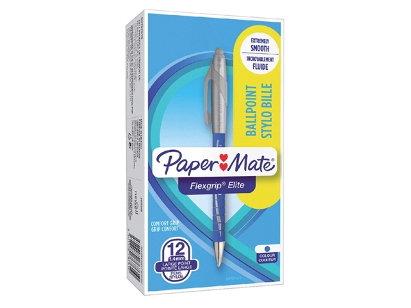 Een Balpen Paper Mate Flexgrip Elite breed blauw koop je bij Continu Kantoor