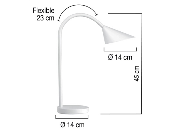 Een Bureaulamp Unilux Sol led wit koop je bij Continu Kantoor