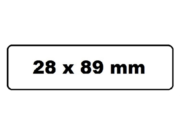 Een Labeletiket Quantore 99010 28x89mm adres wit 2 rollen koop je bij Continu Kantoor