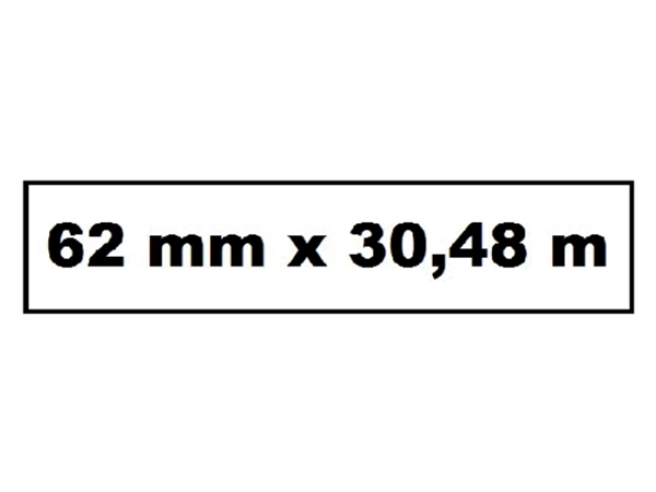 Een Labeletiket Quantore DK-22205 doorlopend 62mm 1 rol á 30m wit koop je bij Continu Kantoor