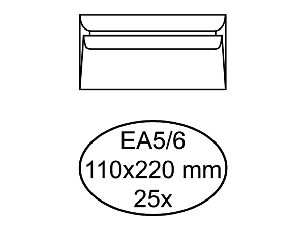 Een Envelop Quantore bank EA5/6 110x220mm zelfklevend wit 25 stuks koop je bij Continu Kantoor