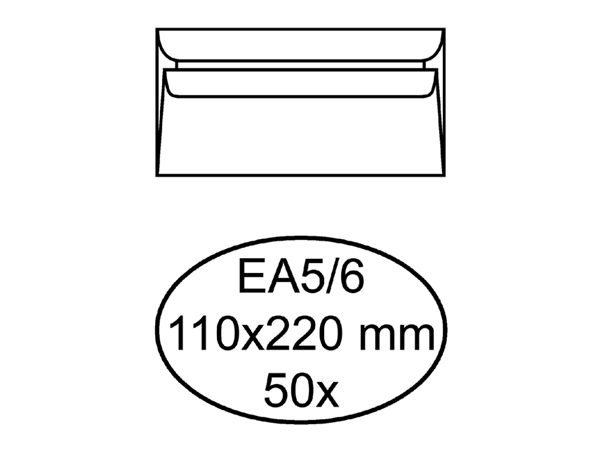 Een Envelop Quantore bank EA5/6 110x220mm zelfklevend wit 50 stuks koop je bij Continu Kantoor