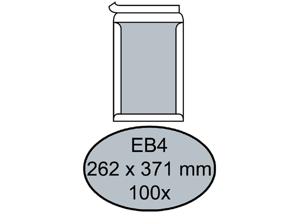 Een Envelop Quantore bordrug EB4 262x371mm zelfklevend wit 100 stuks koop je bij Continu Kantoor