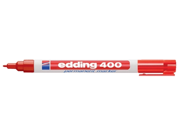 Een Viltstift edding 400 rond 1mm rood koop je bij Continu Kantoor