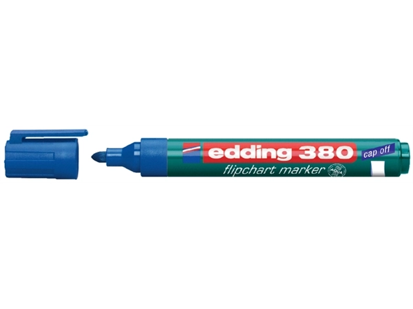 Een Viltstift edding 380 flipover rond 1.5-3mm blauw koop je bij VHK Kantoorartikelen