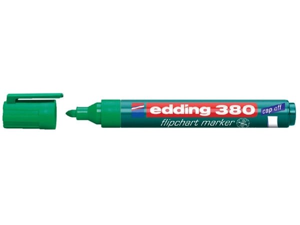 Een Viltstift edding 380 flipover rond 1.5-3mm groen koop je bij VHK Kantoorartikelen