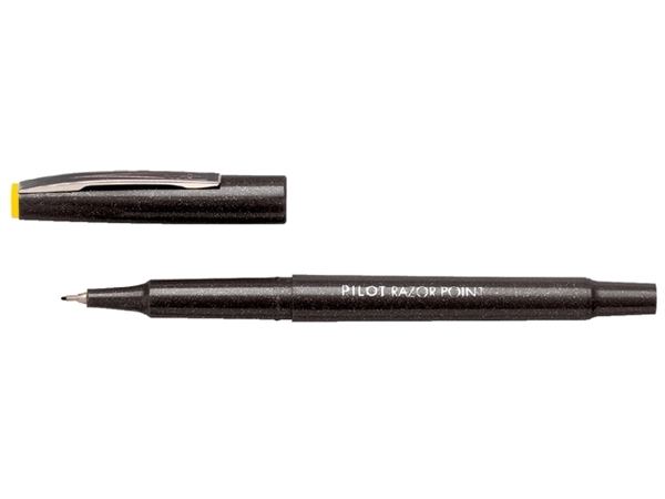 Een Fineliner PILOT Razor Point fijn zwart koop je bij VHK Kantoorartikelen