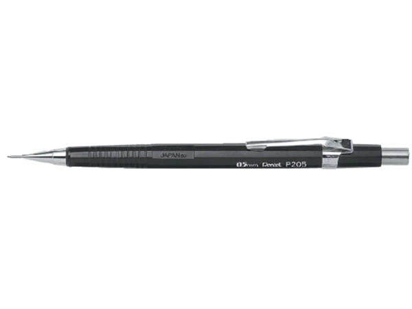 Een Vulpotlood Pentel P205 HB 0.5mm zwart koop je bij Continu Kantoor