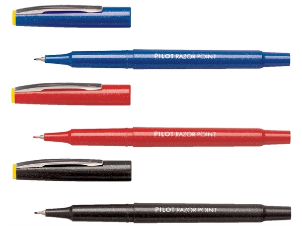 Een Fineliner PILOT Razor Point fijn rood koop je bij Continu Kantoor