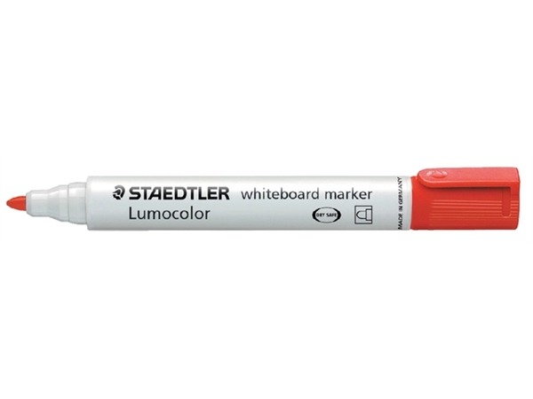 Een Viltstift Staedtler Lumocolor 351 whiteboard rond rood 2mm koop je bij VHK Kantoorartikelen