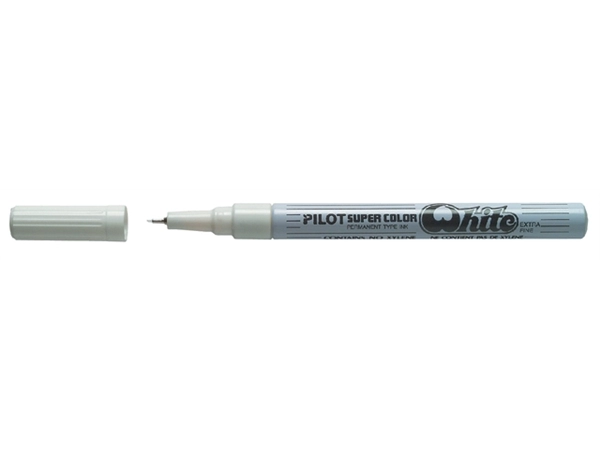 Een Fineliner PILOT Super Color extra fijn wit koop je bij Hoekmankantoorartikelen.nl