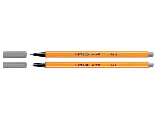 Een Fineliner STABILO point 88/96 fijn donkergrijs koop je bij VHK Kantoorartikelen