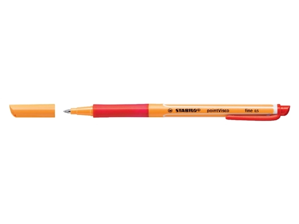 Een Rollerpen STABILO PointVisco 1099/40 fijn rood koop je bij Continu Kantoor