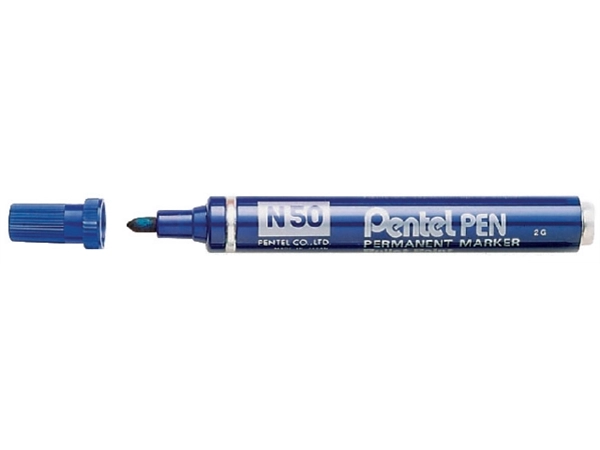 Een Viltstift Pentel N50 rond 1.5-3mm blauw koop je bij VHK Kantoorartikelen