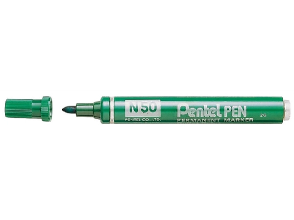 Een Viltstift Pentel N50 rond 1.5-3mm groen koop je bij VHK Kantoorartikelen