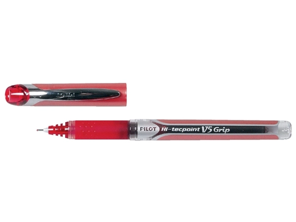 Een Rollerpen PILOT Hi-Tecpoint V5 Grip fijn rood koop je bij Hoekmankantoorartikelen.nl