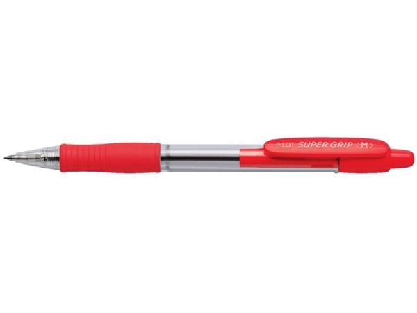 Een Balpen PILOT Super Grip medium rood koop je bij Continu Kantoor