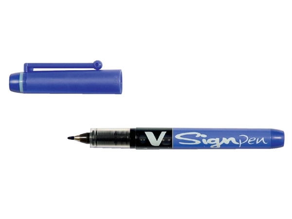 Een Fineliner PILOT V Signpen fijn blauw koop je bij VHK Kantoorartikelen