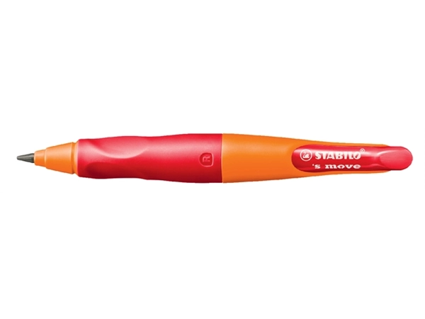 Een Vulpotlood STABILO Easyergo HB 3.15mm rechtshandig oranje/rood incl puntenslijper blister à 1 stuk koop je bij Continu Kantoor