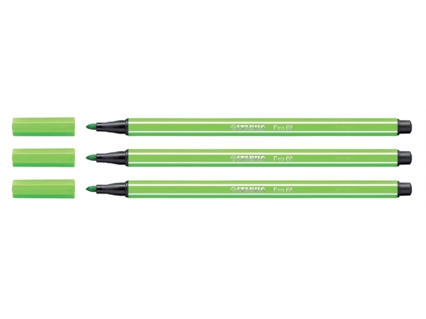 Een Viltstift STABILO Pen 68/33 medium lichtgroen koop je bij Continu Kantoor