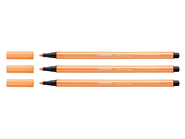 Een Viltstift STABILO Pen 68/054 medium neon oranje koop je bij Continu Kantoor