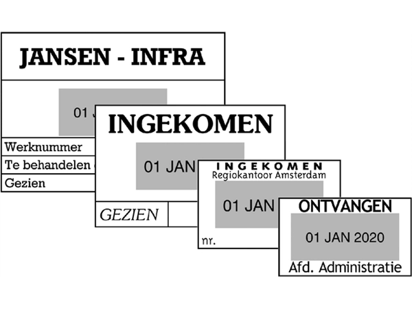 Een Woord-datumstempel Colop 2360 personaliseerbaar 30x45 koop je bij Continu Kantoor