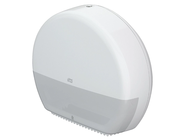 Een Toiletpapierdispenser Tork T1 Elevation jumbo wit 554000 koop je bij Continu Kantoor